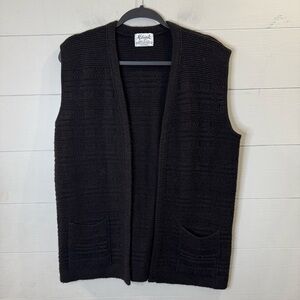 Milrank | Women's Vintage Black Sweater Vest Large